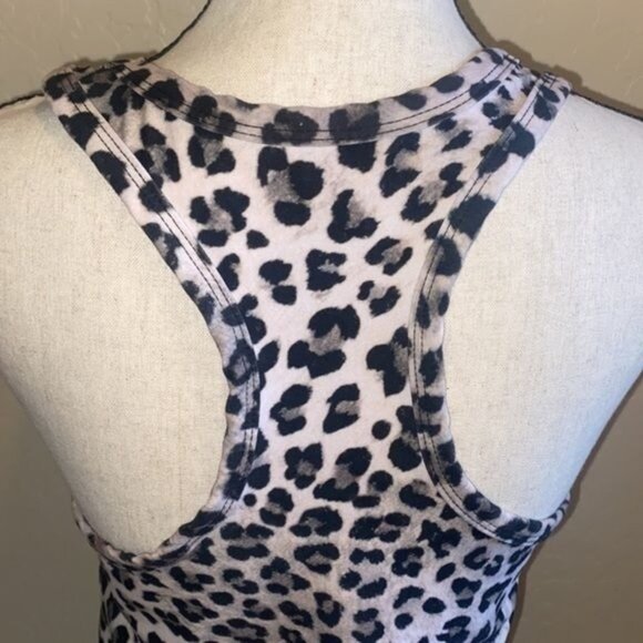 Evolution And Creation Leopard Print Racerback Tank Top Small Beige & Black - Picture 7 of 9
